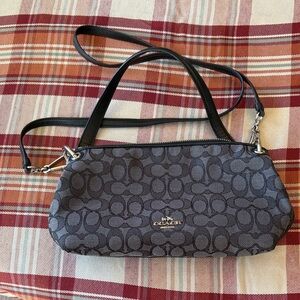 Coach Charcoal and Black Shoulder Bag